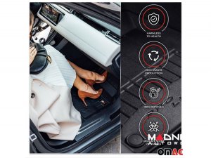 Alfa Romeo Stelvio Floor Liners - Premium 3D - OMAC - Front & Rear